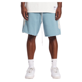 Memory Lane "Studded Fleece" Long Shorts (Slate Blue) - Memory Lane