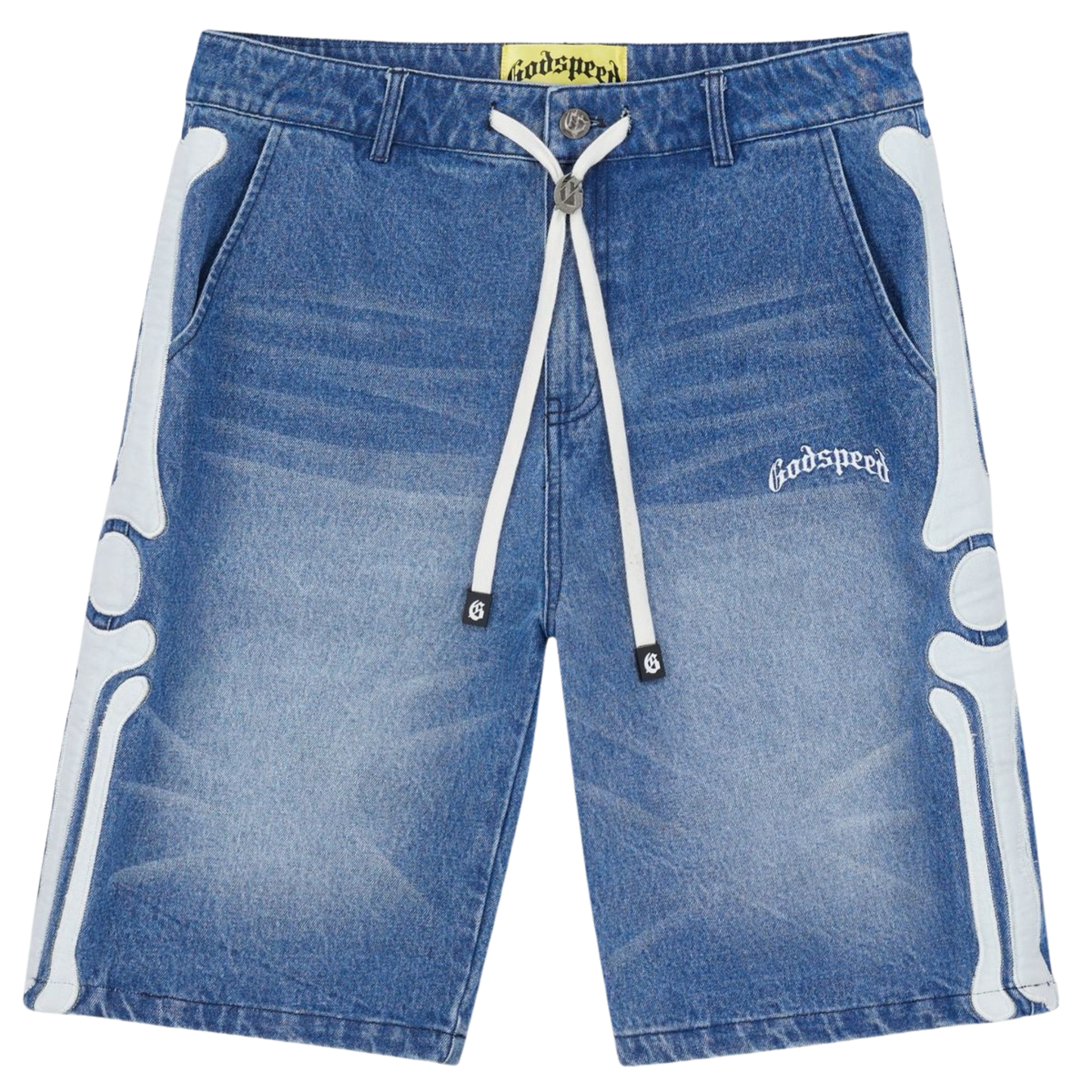 Godspeed "Fémur" Denim Shorts (Blue) - Godspeed