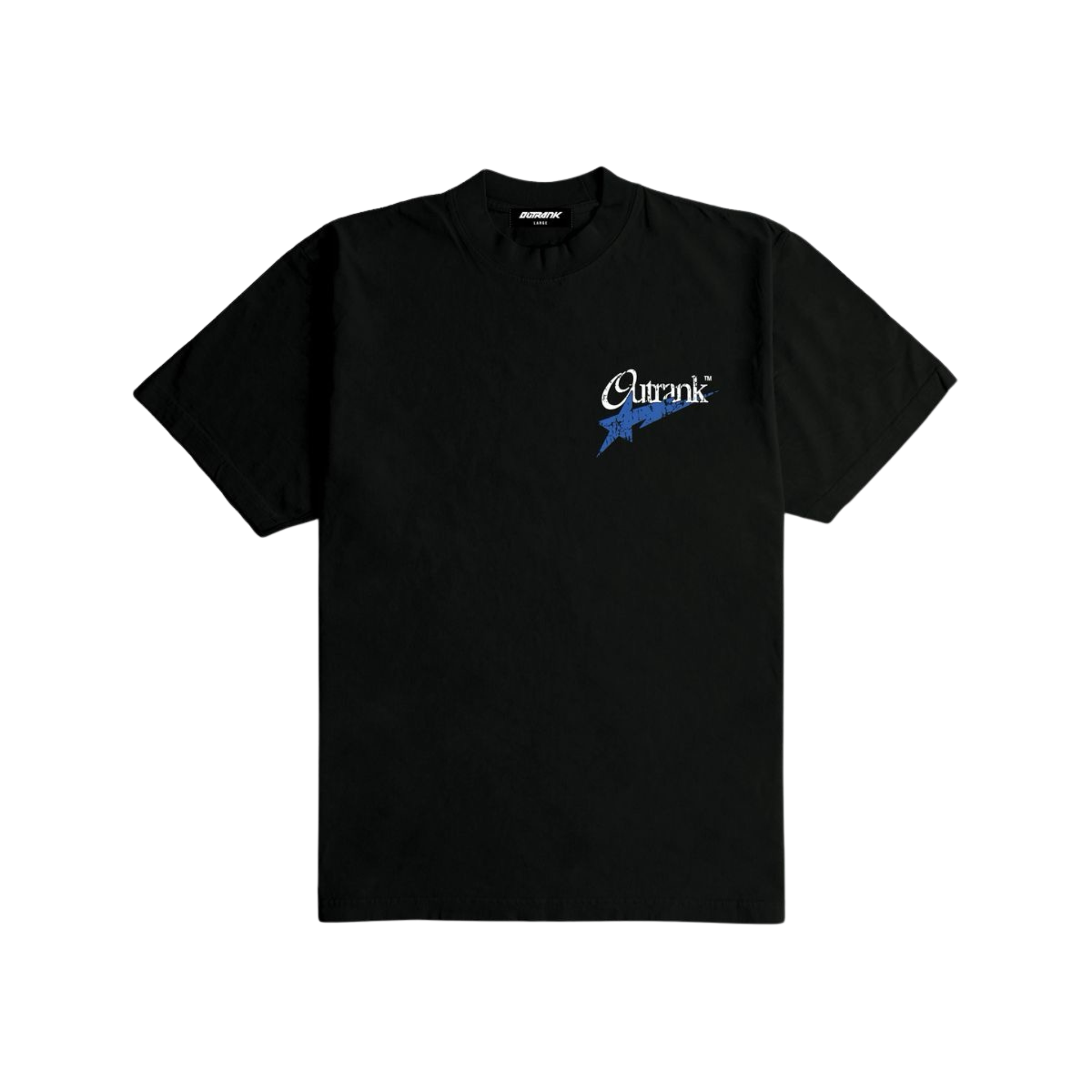 Outrank "Blessed Never Lucky" Heavyweight T-shirt (Black) - Outrank