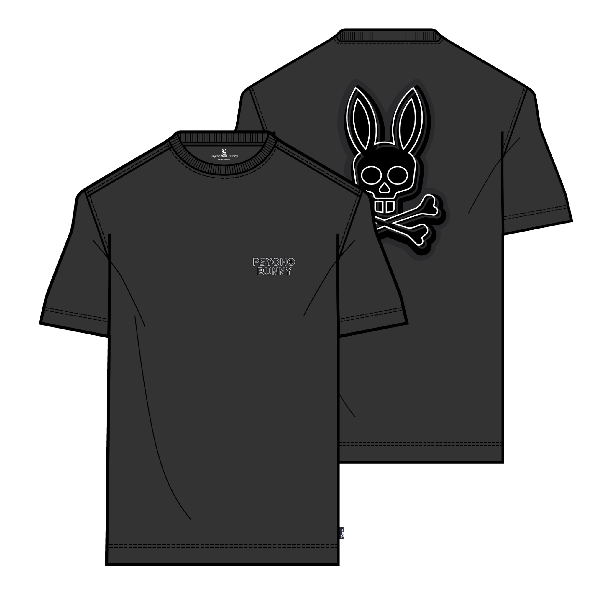 Psycho Bunny Sydney Back Graphic Tee (Black) - Psycho Bunny