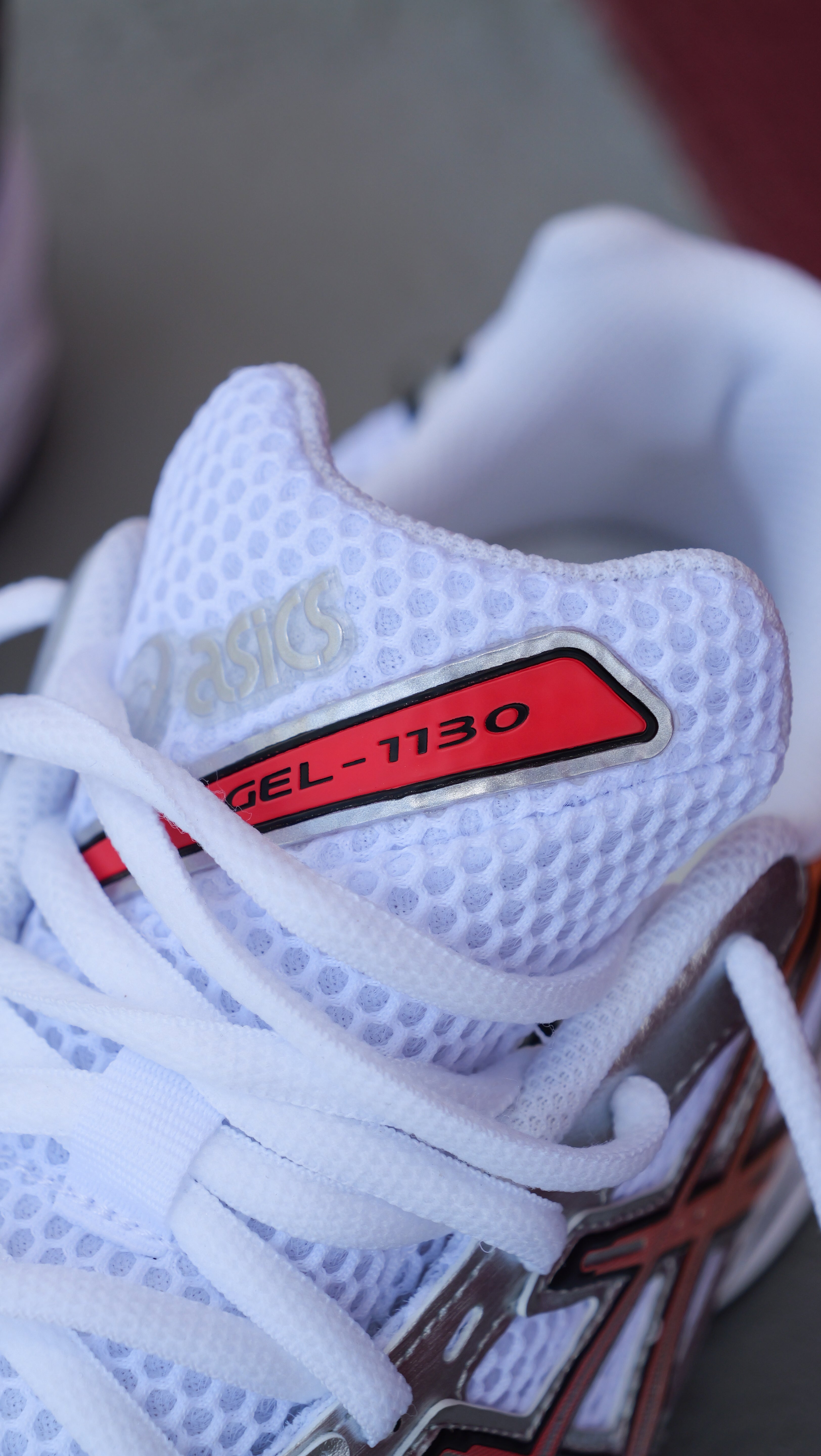 Mens Asics Gel-1130 (White/Red Snapper) - Asics