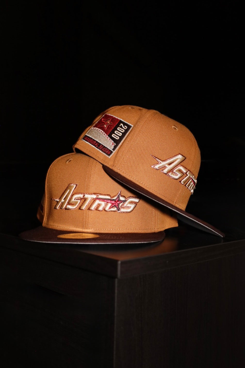 New Era Houston Astros Side Side Patch 59Fifty Fitted (Light Bronze/Burnt Wood) - New Era