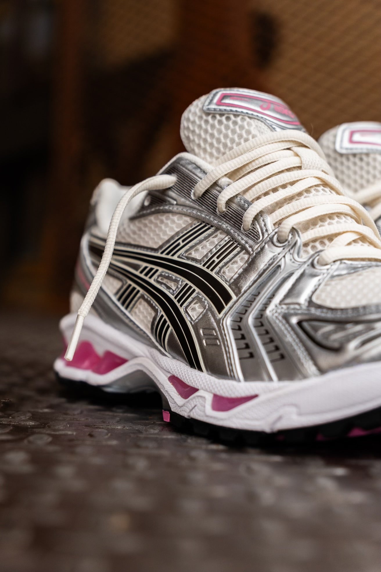 Mens Asics Gel-Kayano 14 (Cream/Sweet Pink) - VIP Asics