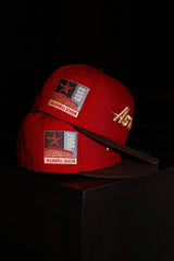 New Era Houston Astros 2000 Inaugural Season Side Patch Fitted (Brick Red/Burnt Wood)
