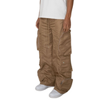 EPTM Baggy Moon Zip Cargo Pants (Khaki) - EPTM