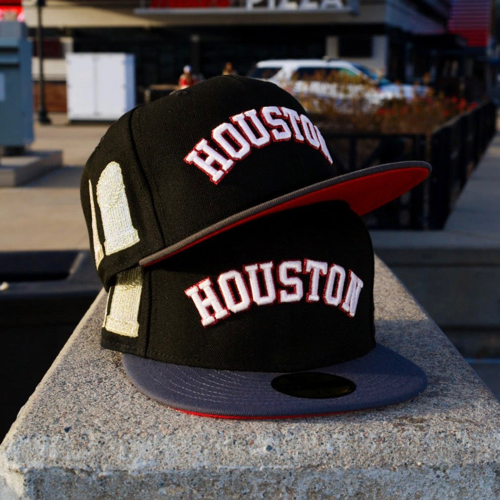 New Era Houston Astros 17' 22' Championship Trophies Side Patch Fitted (Black/Graphite)