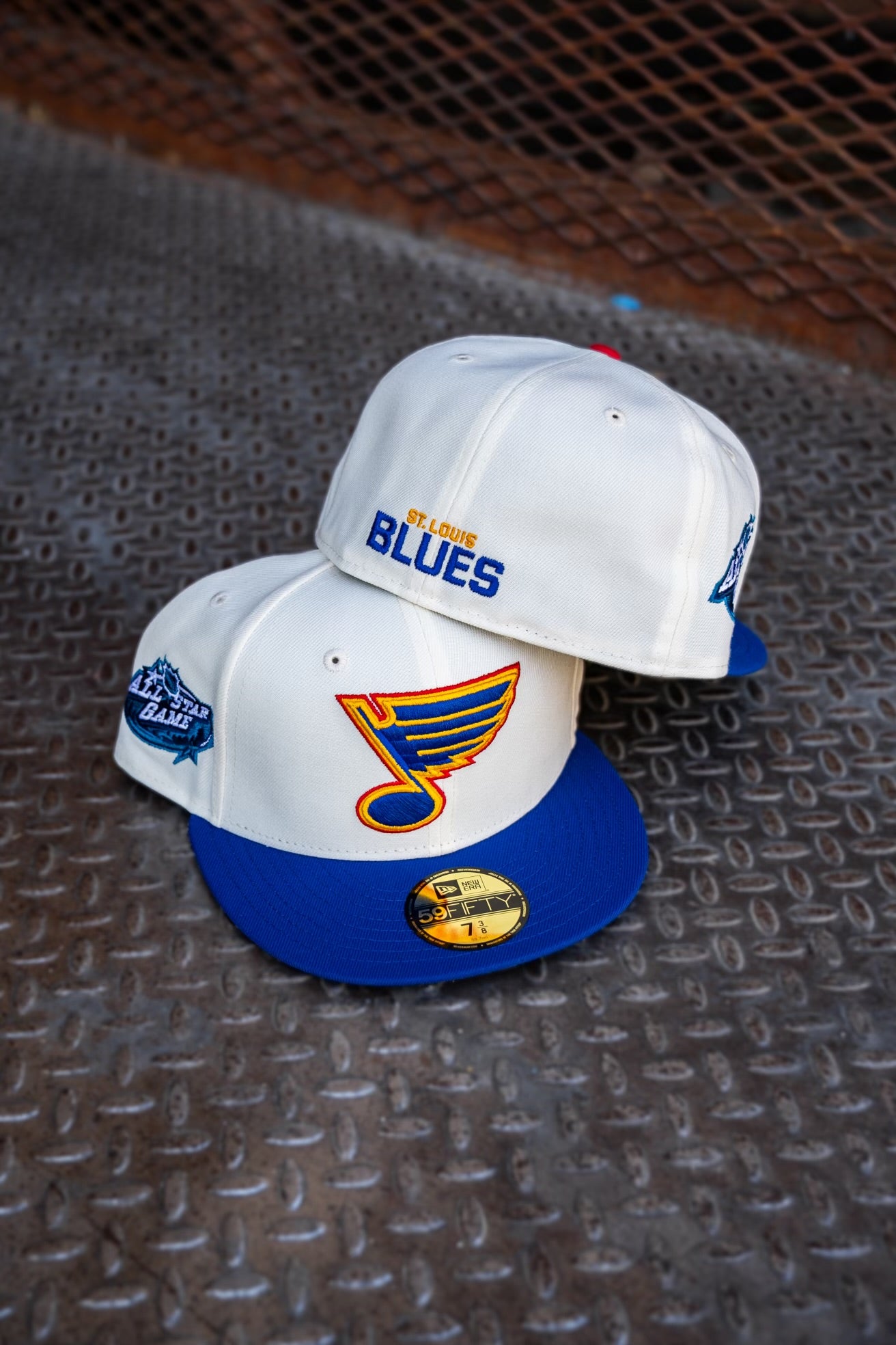 New Era St. Louis Blues All-Star Game Grey UV (Off White/Royal) 59Fifty Fitted - New Era