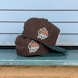New Era New York Yankees 1999 World Series Grey UV 9Fifty A-Frame Snapback (Brown/Dark Green)