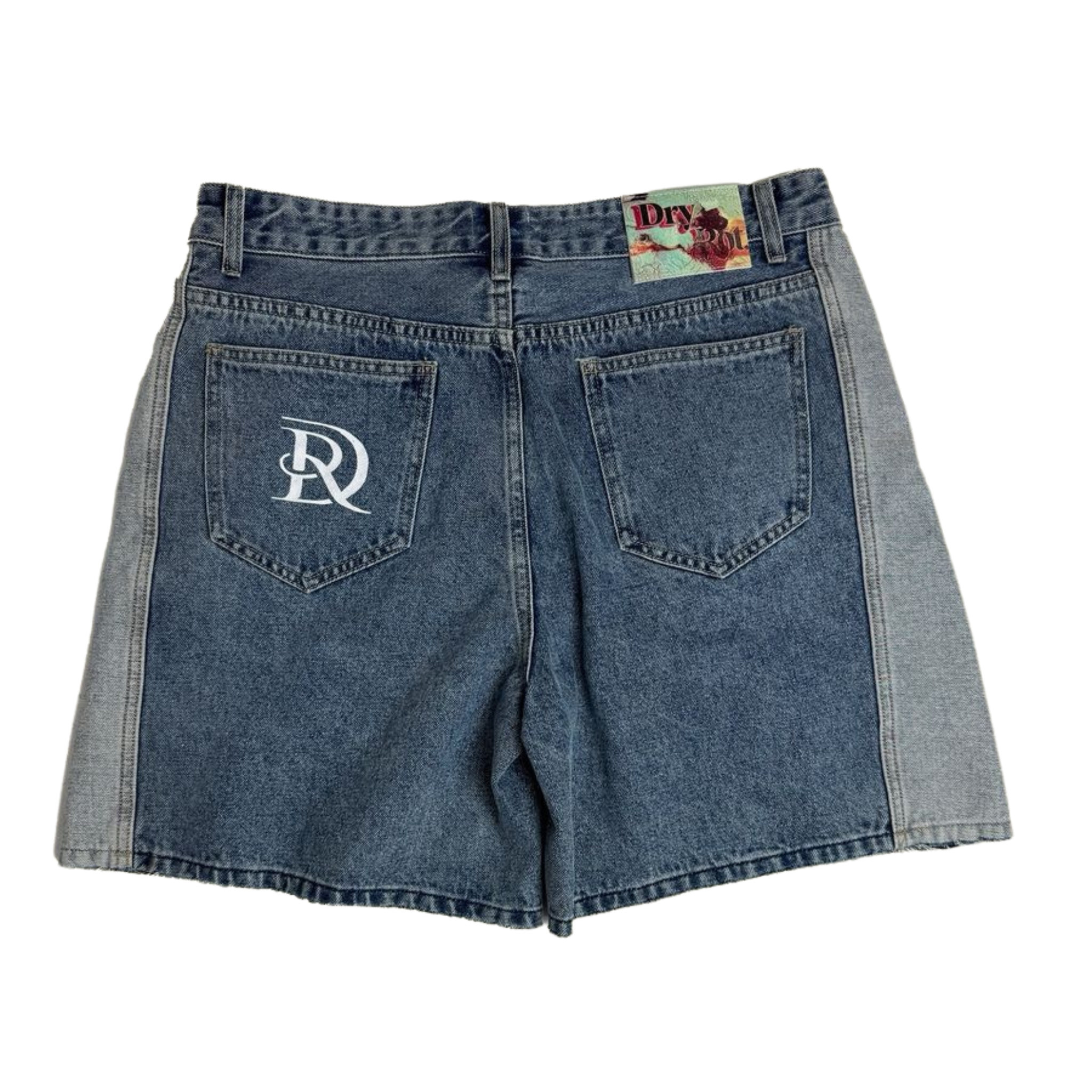 DRY ROT "Repaired" Denim Shorts (Blue) - Dry Rot