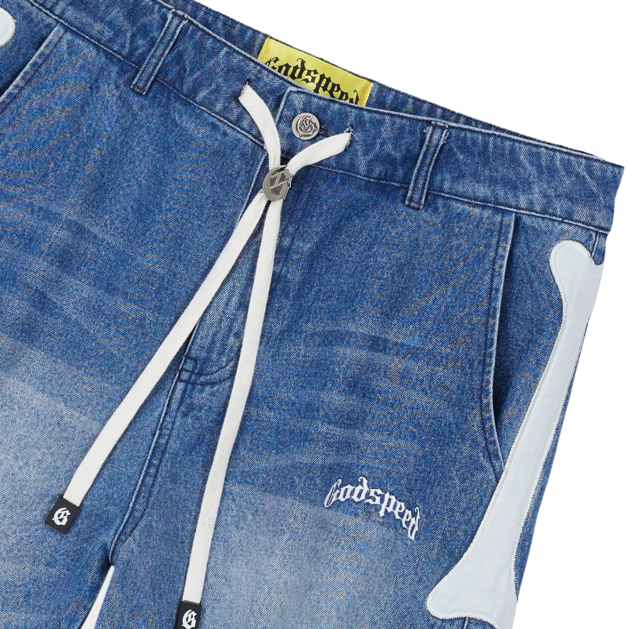 Godspeed "Fémur" Denim Shorts (Blue) - Godspeed