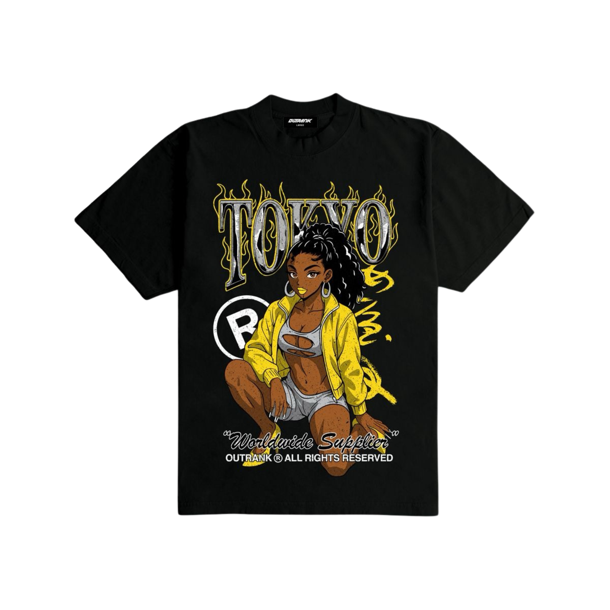 Outrank "Worldwide Supplier " Heavyweight T-shirt (Black) - Outrank