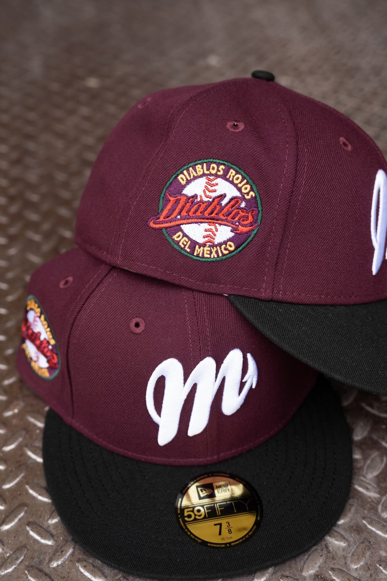 New Era Diablos Rojos Del Mexico Grey UV (Maroon/Black) 59Fifty Fitted - New Era