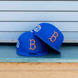 New Era Brooklyn Dodgers 1955 World Championship Side Patch Fitted (Royal) - New Era