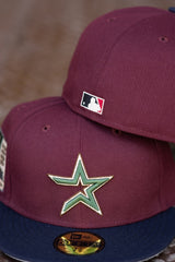 New Era Houston Astros 2000 Inaugural Season Grey UV (Maroon/Navy) 59Fifty Fitted - New Era