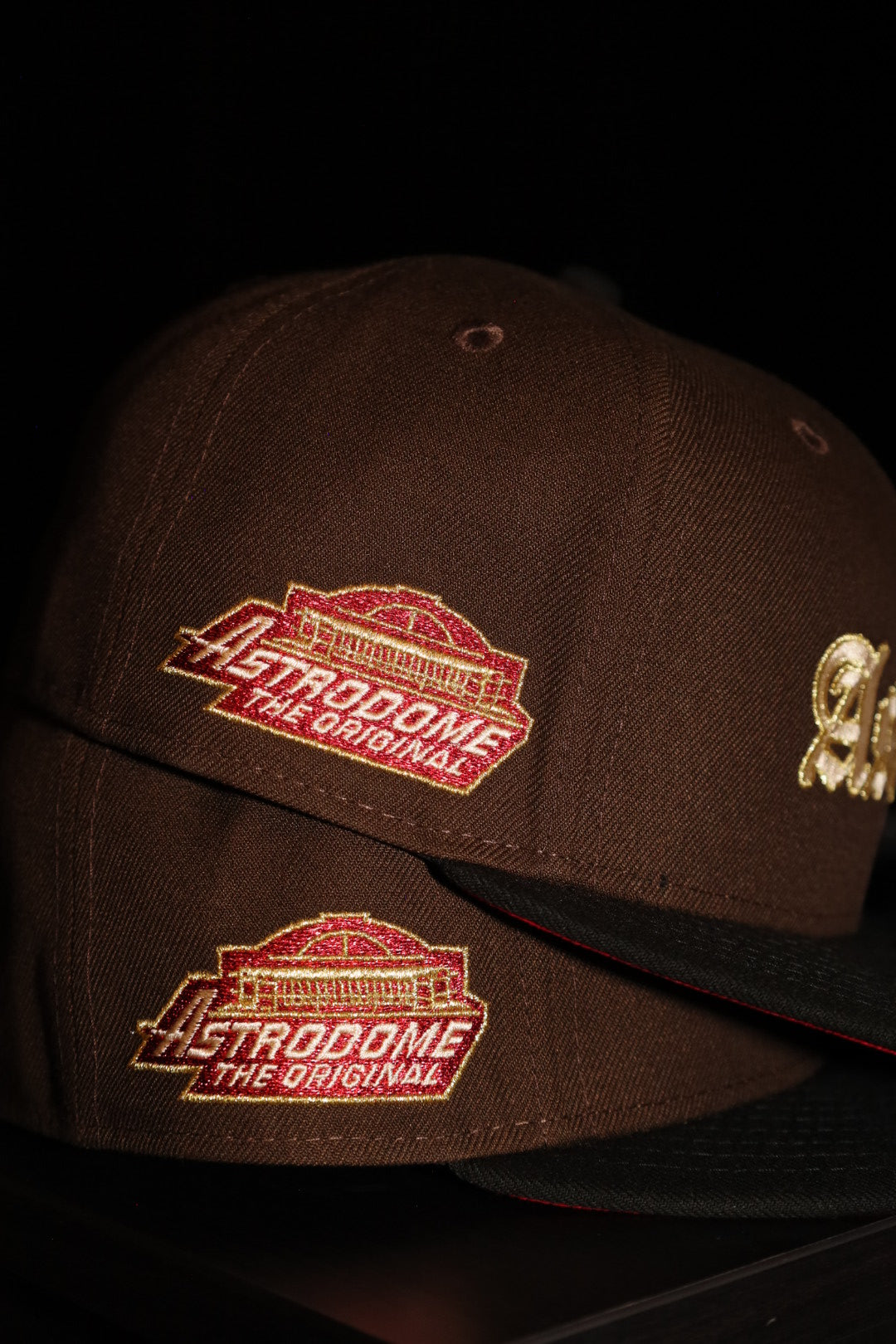New Era Houston Astros Astrodome The Original Side Patch Fitted (Brown/Black) - New Era