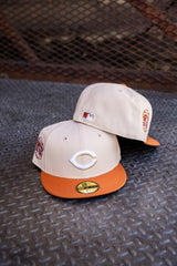 Cincinnati Reds 2003 Inaugural Season Grey UV (Mango Mocha/Orange) 59Fifty Fitted - New Era
