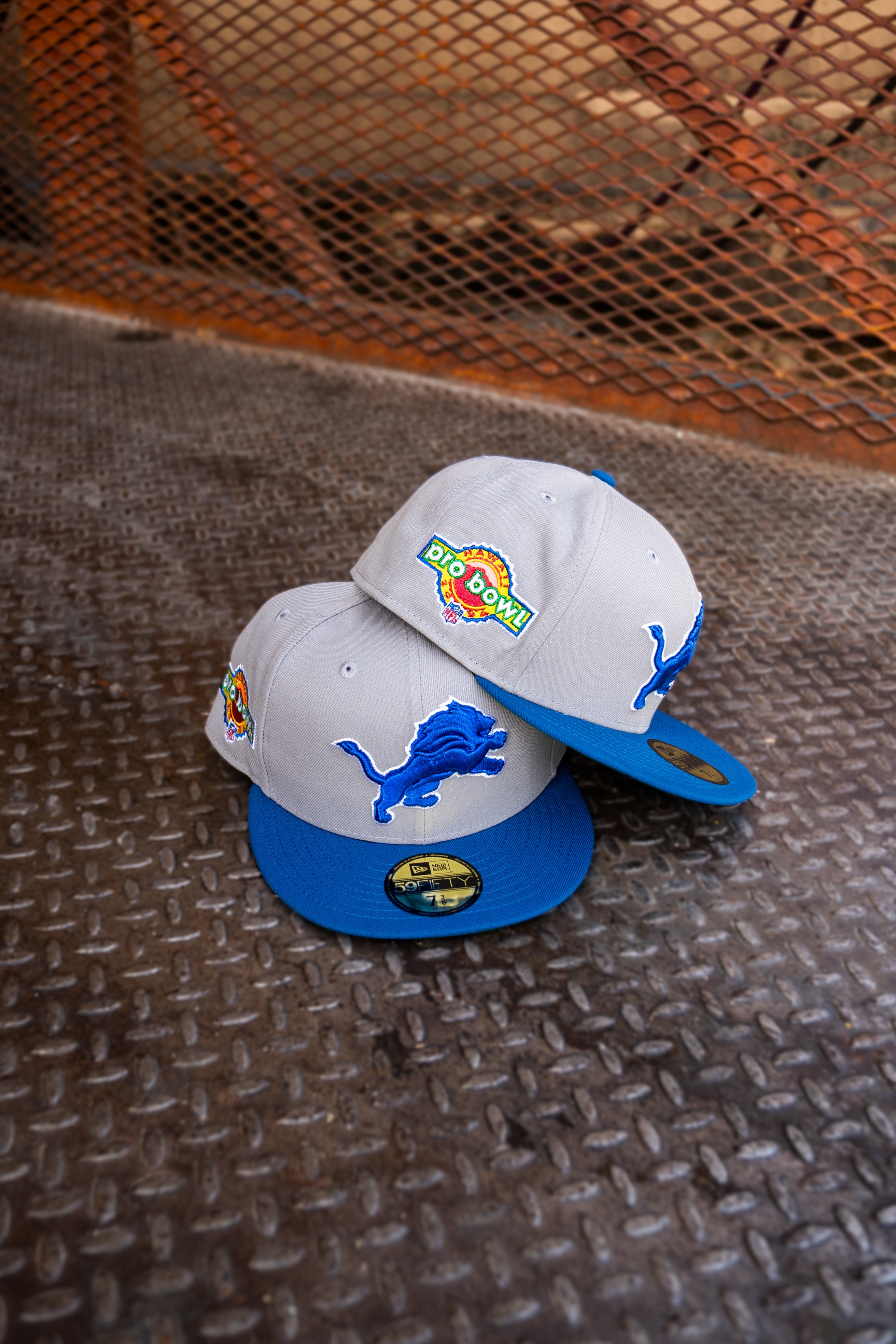 New Era Detroit Lions 1994 Pro Bowl Green UV (Grey/Royal) 59Fifty Fitted - New Era