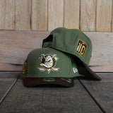 New Era Anaheim Mighty Ducks 10 Year Anniversary 9FIFTY A-Frame Snapback-(Olive/Brown)