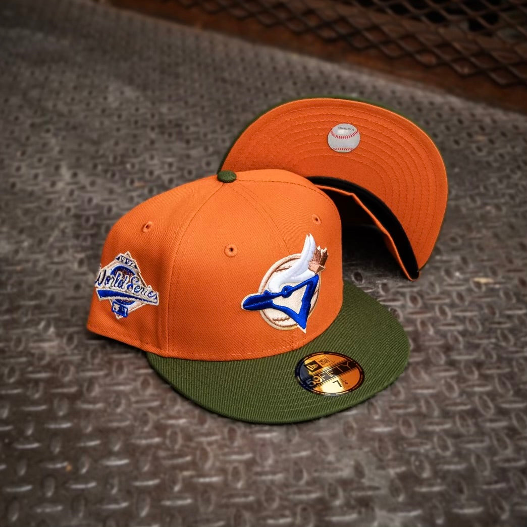 New Era Toronto Blue Jays 1992 World Series Orange UV (Orange/Olive) 59Fifty Fitted - New Era