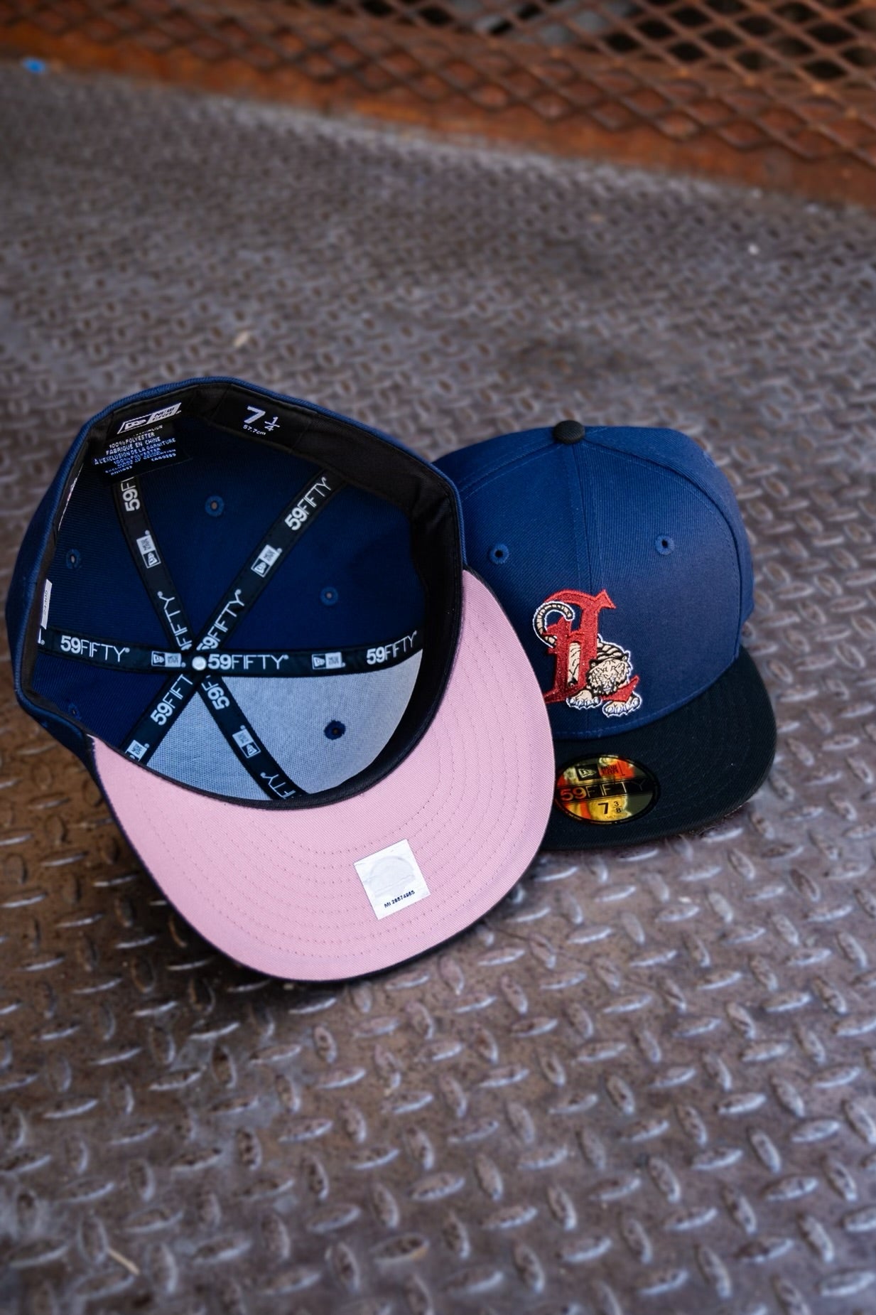 New Era Lakeland Tigers Pink UV (Navy/Black) 59Fifty Fitted - New Era