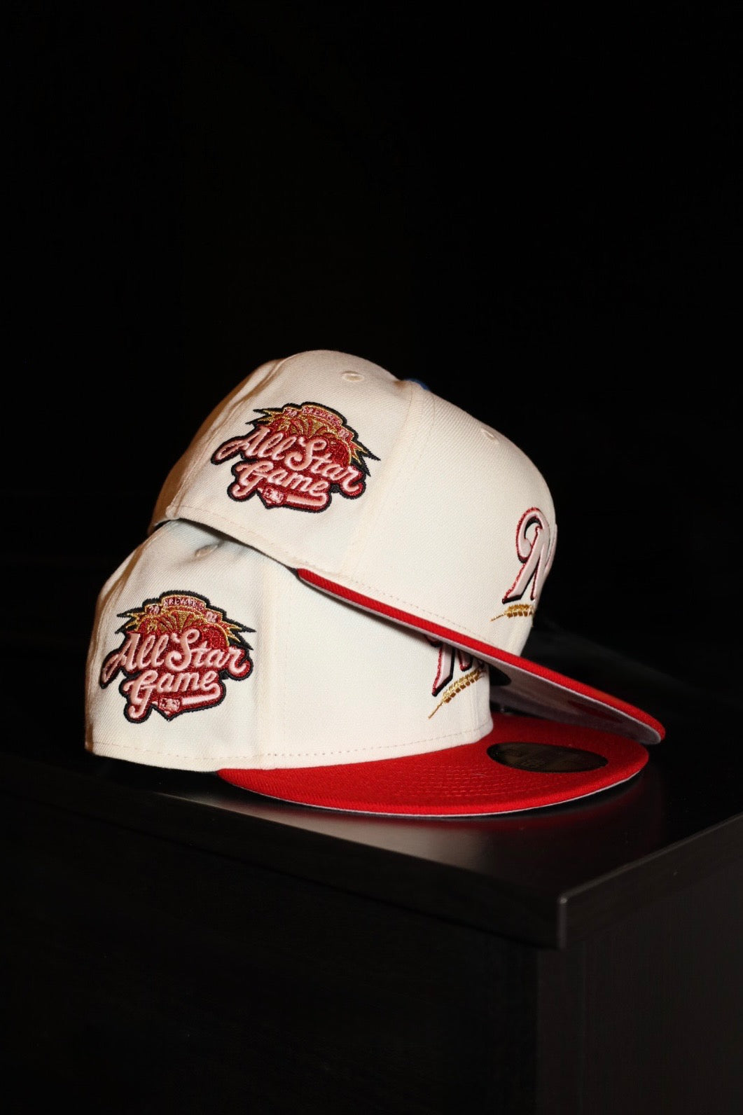 New Era Milwaukee Brewers All Star Game Side Patch Fitted (Chrome/Red)