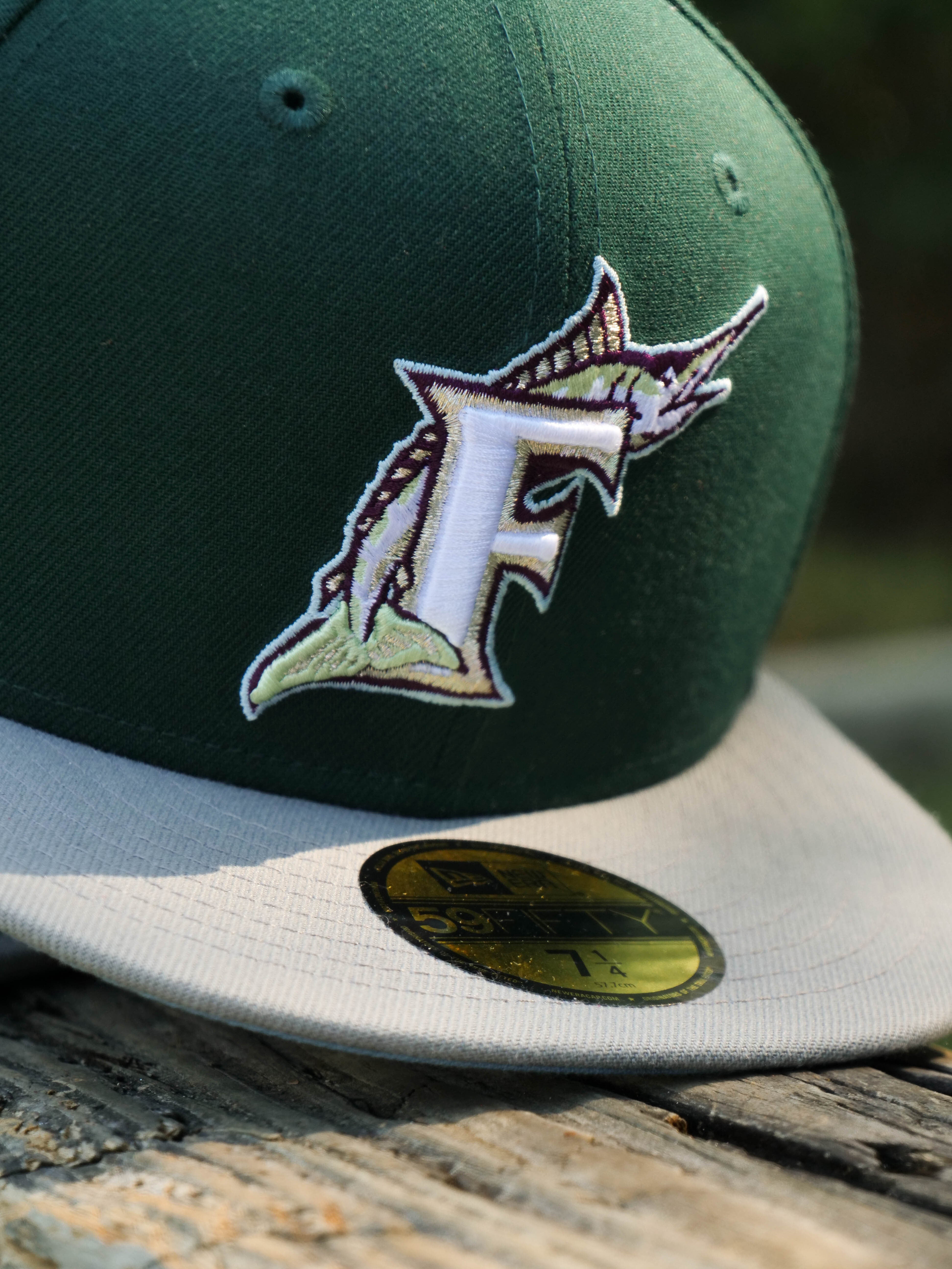 New Era Florida Marlins 10th Anniversary Sky UV (Dark Greens/Grey) 59Fifty Fitted - New Era
