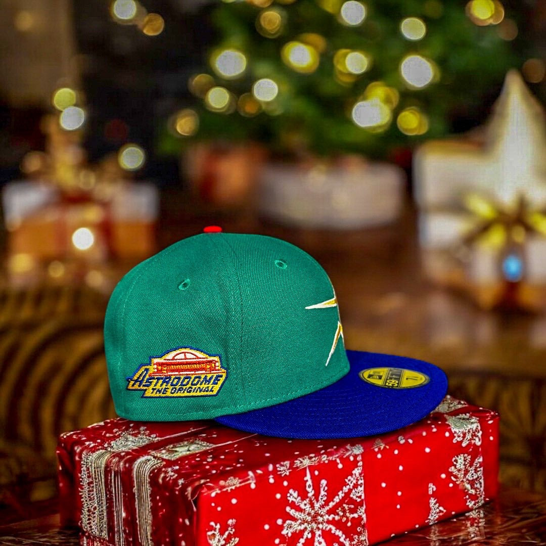 New Era Houston Astros Astrodome Grey UV (Green/Royal) 59Fifty Fitted - New Era