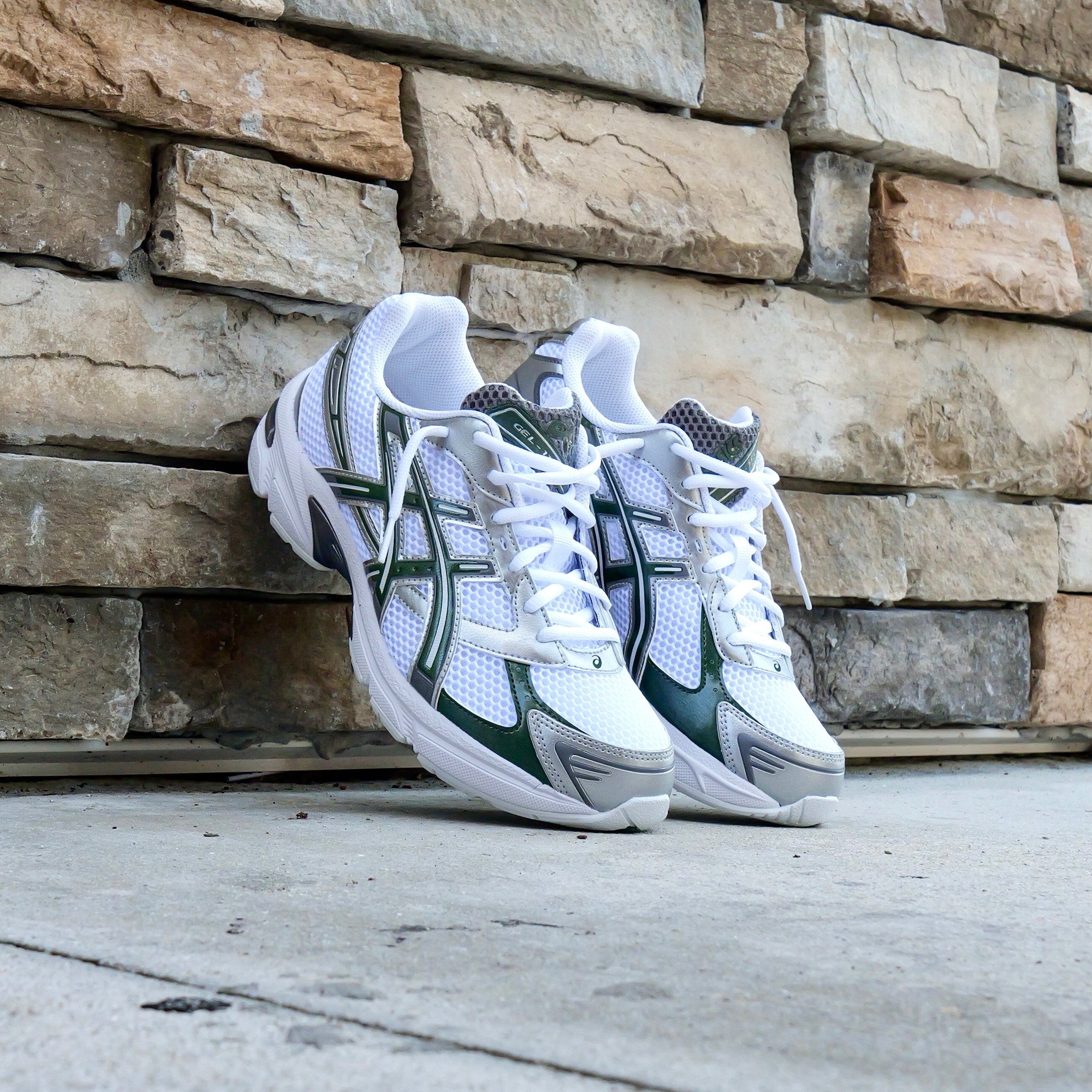 Mens Asics Gel-1130 (White/Forest Night)