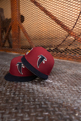 New Era Atlanta Falcons 1991 Draft Grey UV (Red/Black Fleece)  59Fifty Fitted - New Era