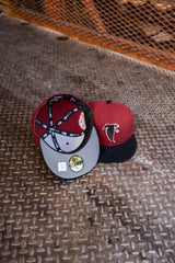 New Era Atlanta Falcons 1991 Draft Grey UV (Red/Black Fleece)  59Fifty Fitted - New Era