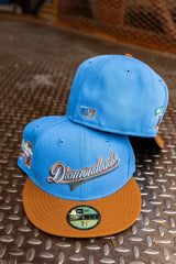 New Era Arizona Diamondbacks 2001 World Series Champions Grey UV 59Fifty Fitted (Air Force Blue/Peanut) - New Era