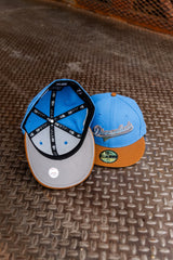 New Era Arizona Diamondbacks 2001 World Series Champions Grey UV 59Fifty Fitted (Air Force Blue/Peanut) - New Era
