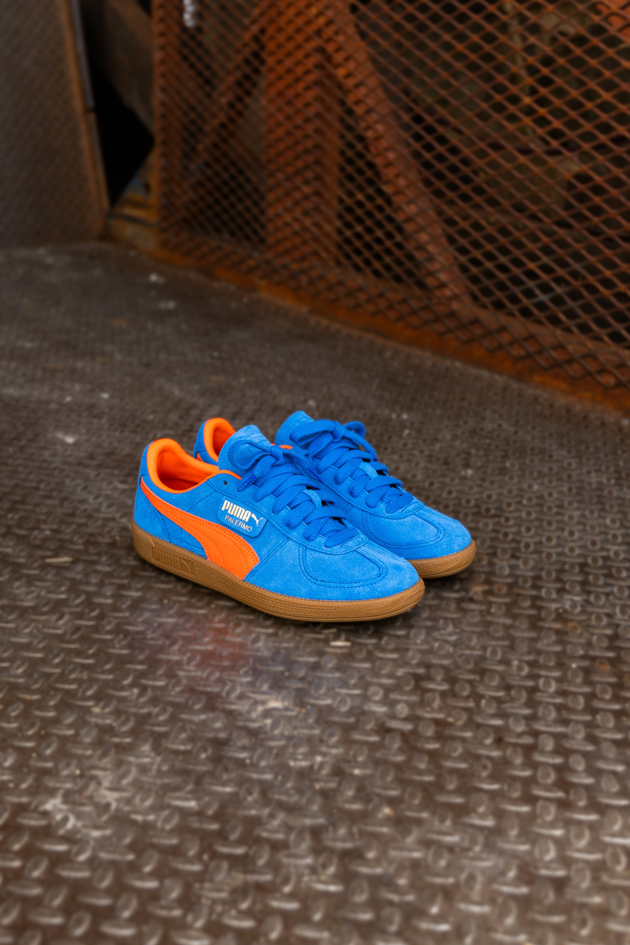 Mens Puma Palermo (Hyperlink Blue/Flame Flicker/Gum) - Puma