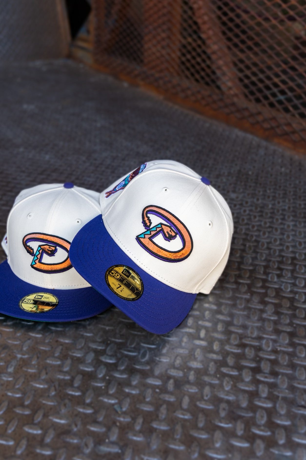 New Era Arizona Diamondbacks 1998 Inaugural Season Green UV 59Fifty Fitted (Off White/Purple) - New Era