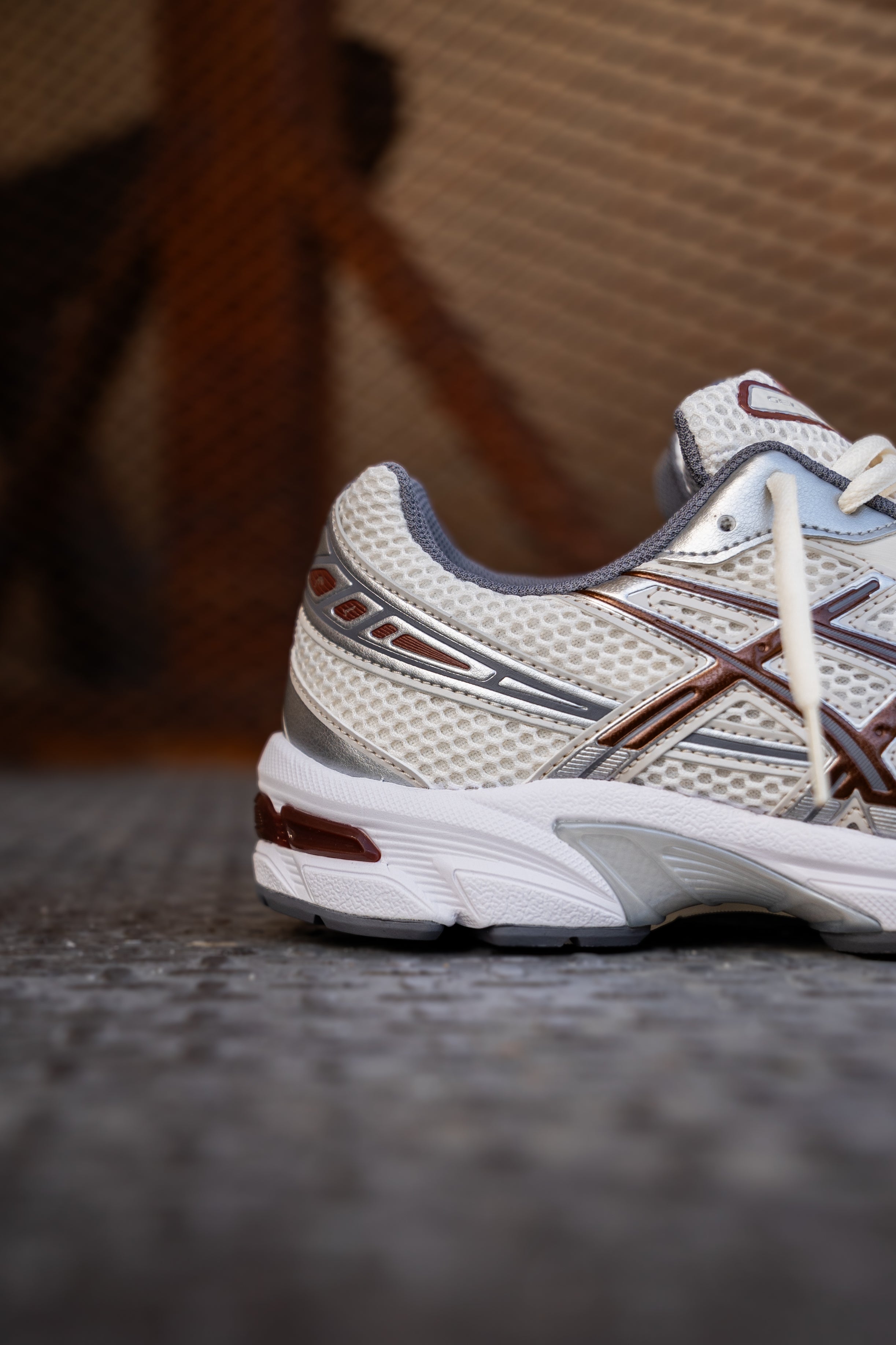 Mens Asics Gel-1130 (Cream/Reddish Brown) - Asics