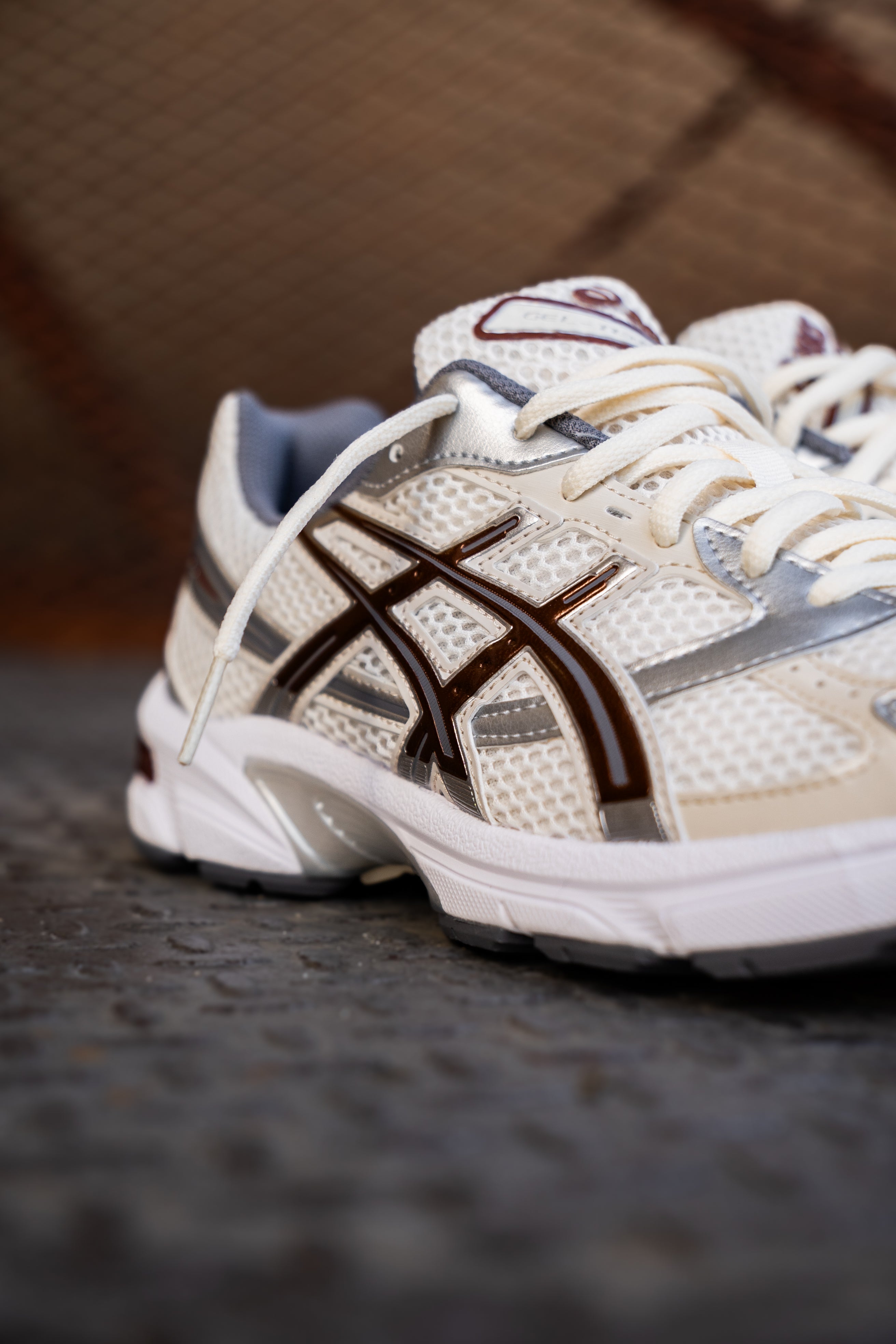 Mens Asics Gel-1130 (Cream/Reddish Brown) - Asics