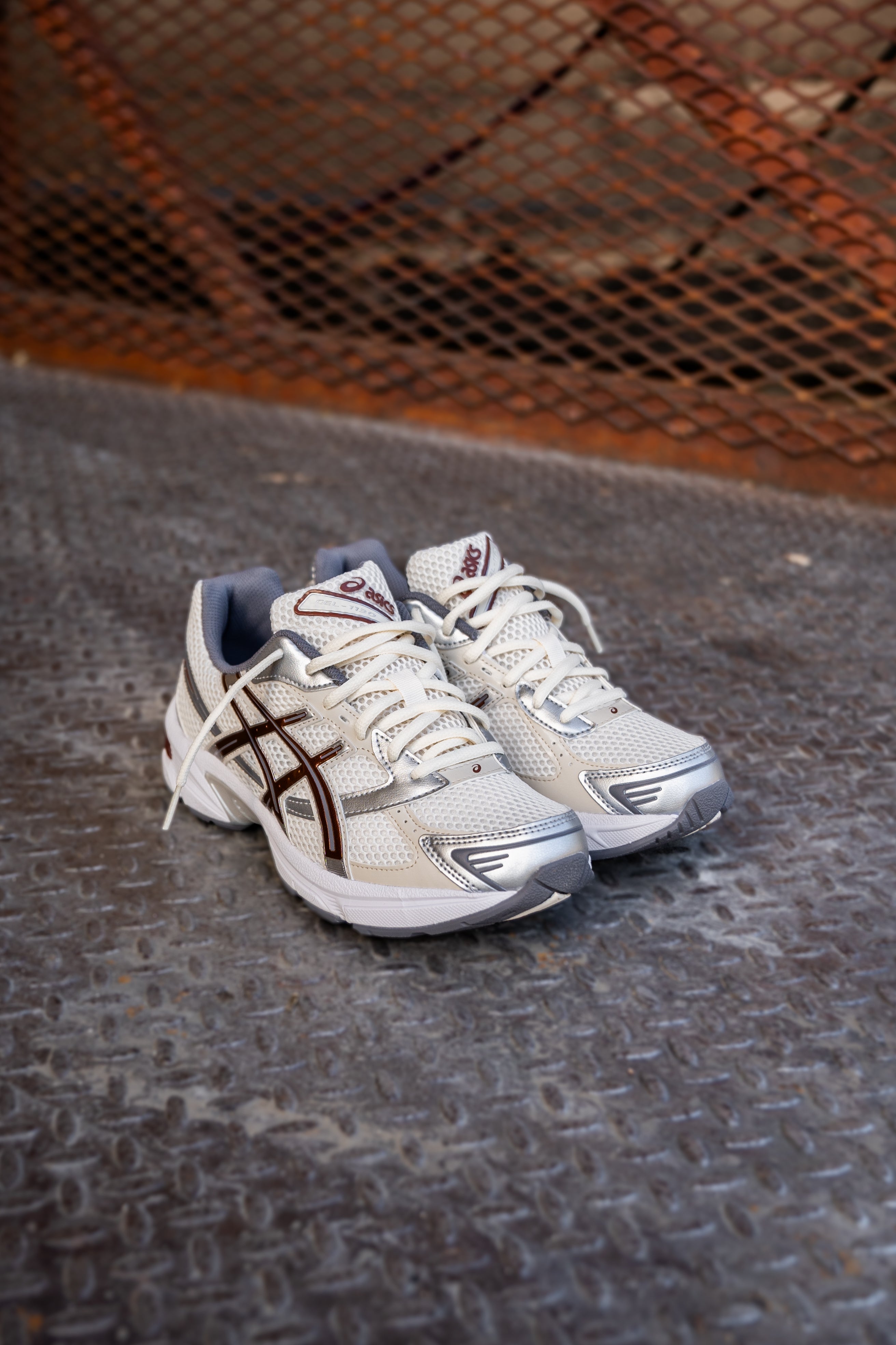 Mens Asics Gel-1130 (Cream/Reddish Brown) - Asics