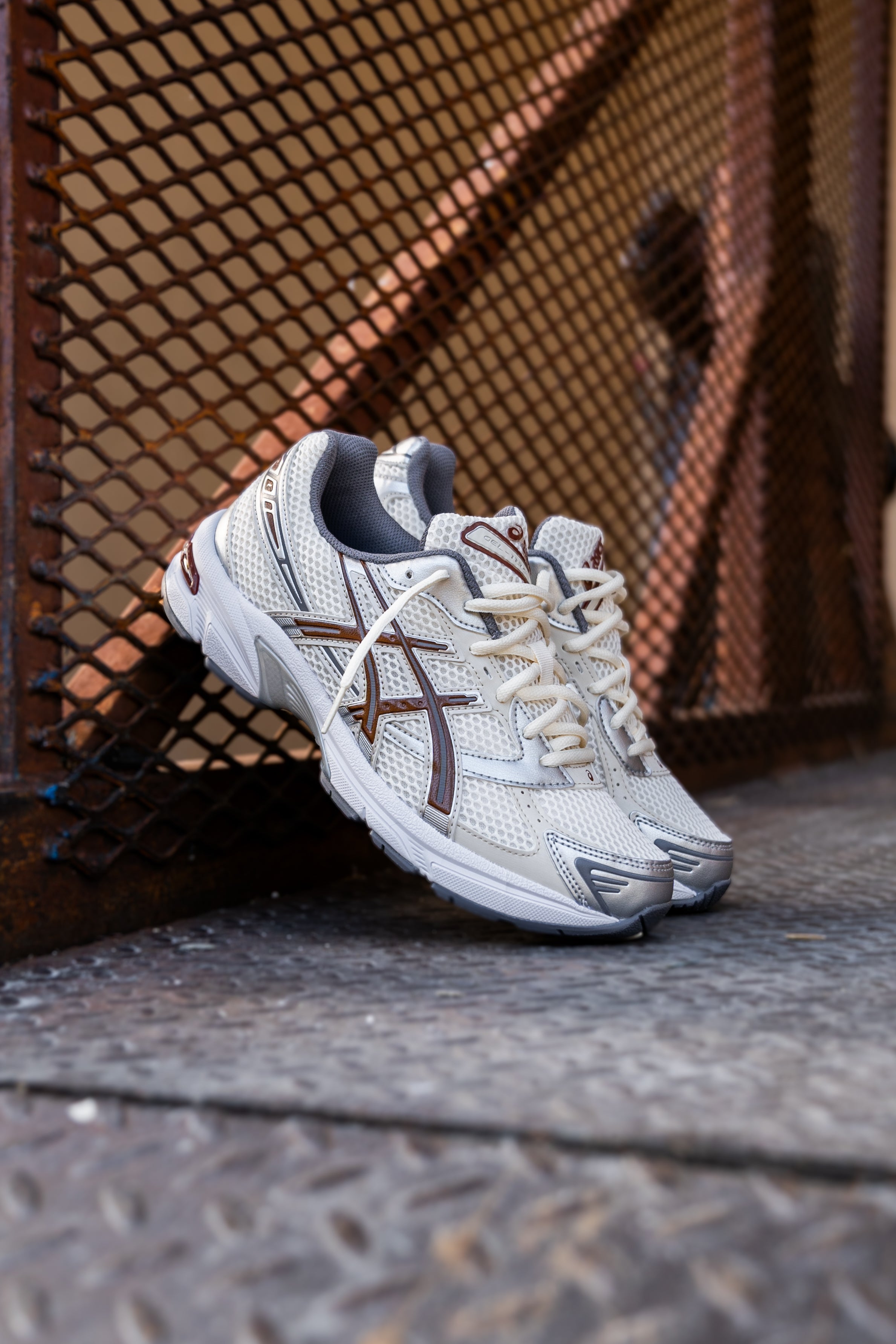 Mens Asics Gel-1130 (Cream/Reddish Brown) - Asics