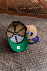 New Era Baltimore Ravens 10th Anniversary Green UV (Khaki/Purple) 59Fifty Fitted - New Era