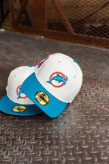 New Era Miami Dolphins 1987 Pro Bowl Pink UV (Off White/Teal) 59Fifty Fitted - New Era