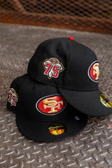 New Era San Francisco 49ers 75th Anniversary Pink UV (Black) 59Fifty Fitted - New Era