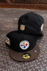 New Era Pittsburgh Steelers 75th Season Pink UV (Black/Mocha) 59Fifty Fitted - New Era