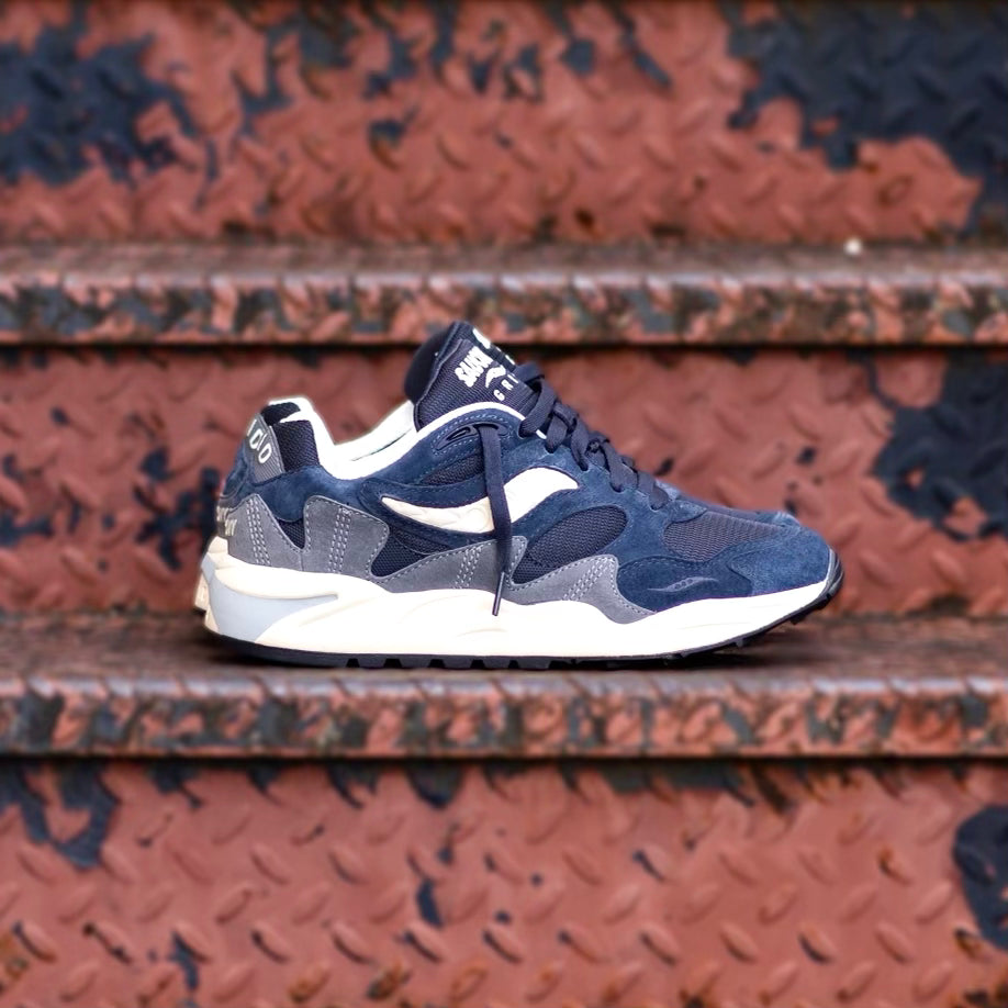 Mens Saucony Grid Shadow 2 (Navy/Cream) - Saucony