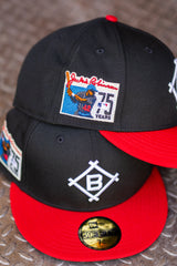 New Era Brooklyn Dodgers Jackie Robinson Grey UV (Black/Red) 59Fifty Fitted - New Era