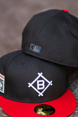 New Era Brooklyn Dodgers Jackie Robinson Grey UV (Black/Red) 59Fifty Fitted - New Era
