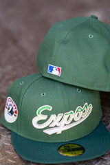 New Era Montreal Expos Grey UV (Green/Dark Green) 59Fifty Fitted - New Era