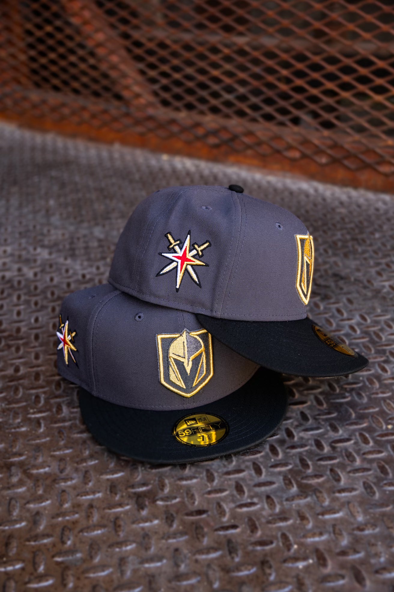 New Era Las Vegas Golden Knights Grey UV (Graphite/Black) 59Fifty Fitted - New Era