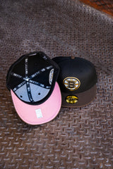 New Era Boston Bruins 50th Anniversary Pink UV (Black/Brown) 59Fifty Fitted - New Era