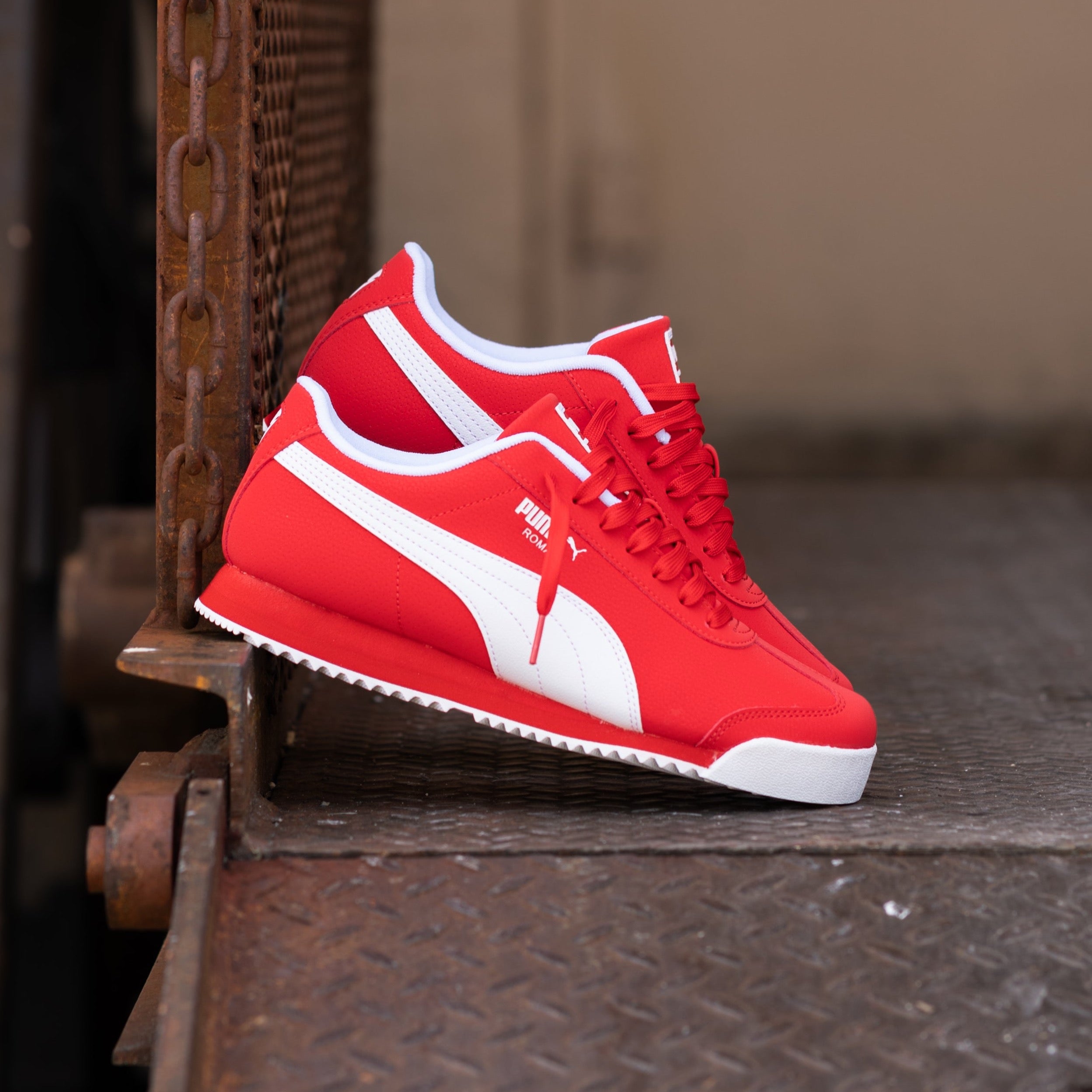 Mens Puma Roma 24 Reversed (For All Time Red/Puma White) - Puma