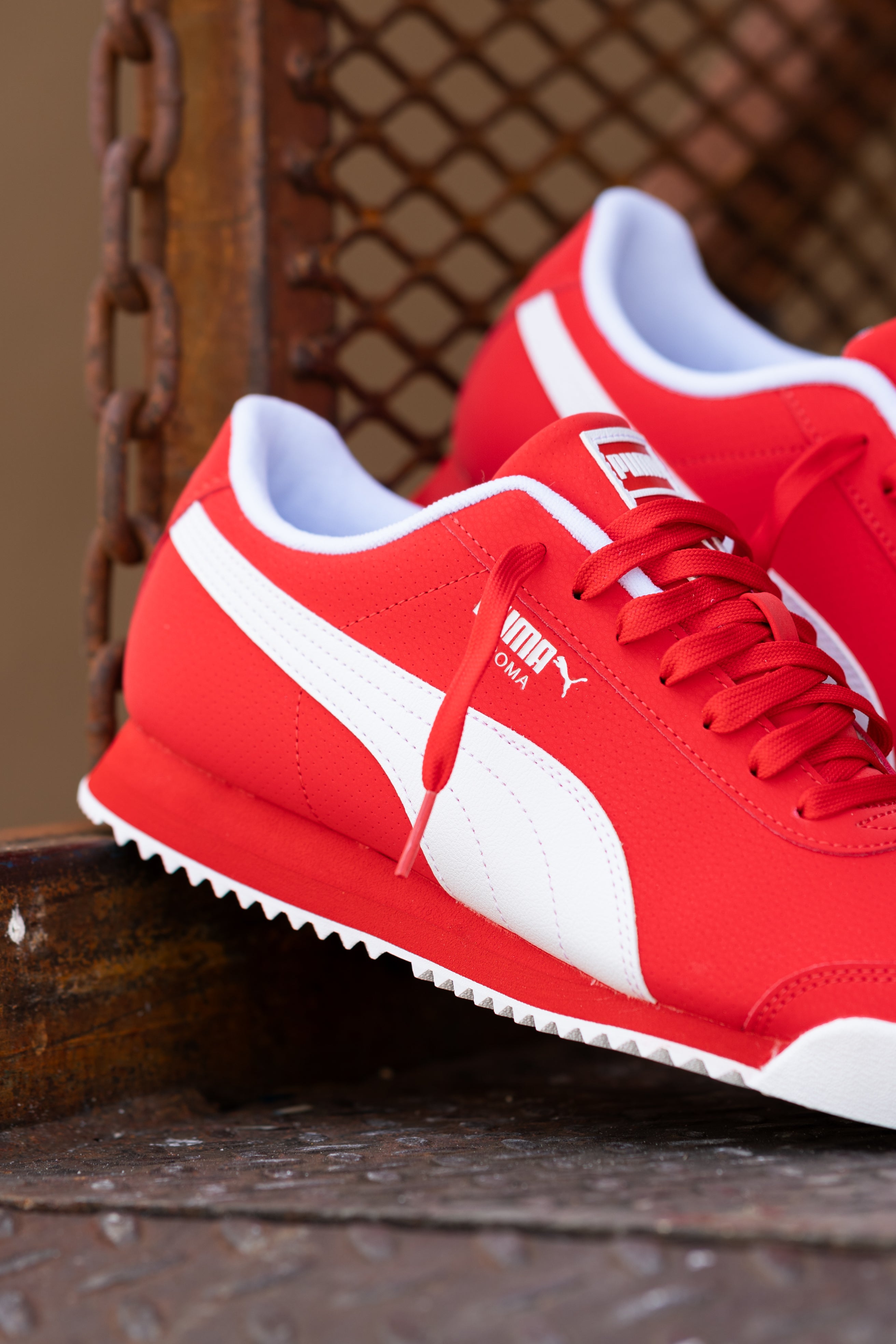 Mens Puma Roma 24 Reversed (For All Time Red/Puma White) - Puma